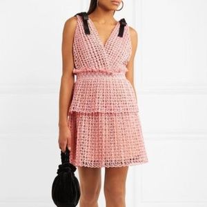Self Portrait Bow-Detailed Guipure Lace Dress